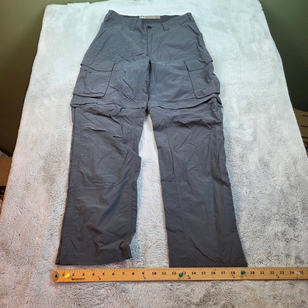 REI Convertible Cargo Pants Mens S-30L Zip Off Hiking Trekking Utility Gray Blue